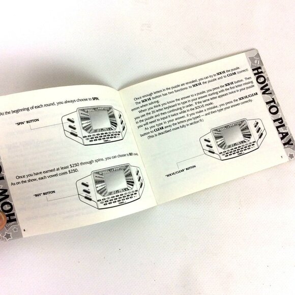 Wheel Of Fortune Game Tiger Electronics Extra Game Cartridge Instructions Vtg 95 - Picture 9 of 11